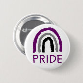 Ace Pride Painted Crayon Rainbow Button (Vorne & Hinten)