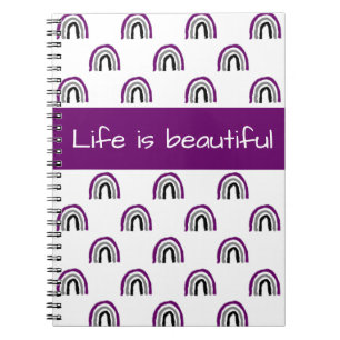 Ace Pride Painted Crayon Rainbow Notizblock