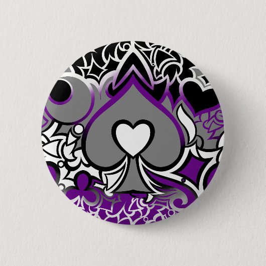 Ace Pride Squiggle Button (Vorderseite)