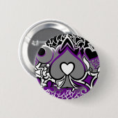 Ace Pride Squiggle Button (Vorne & Hinten)