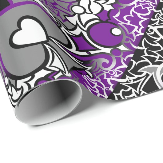 Ace Pride Squiggle Geschenkpapier (Rolleneckpunkt)