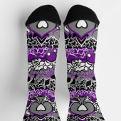 Ace Pride Squiggle Socken (Oben)