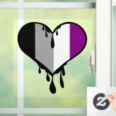 Ace Pride Triefendes Herz Fensteraufkleber (Zuhause)