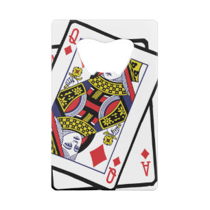 Ace & Queen of Diamonds 21. Geburtstag Geboren 200 Geldbeutel Flaschenöffner
