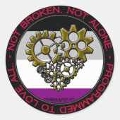 Ace Robot Pride Runder Aufkleber (Vorderseite)