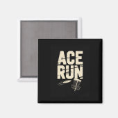 Ace Run Disc Golf Frisbee Sket Ketten Retro Magnet (Vorderseite/Rückseite)