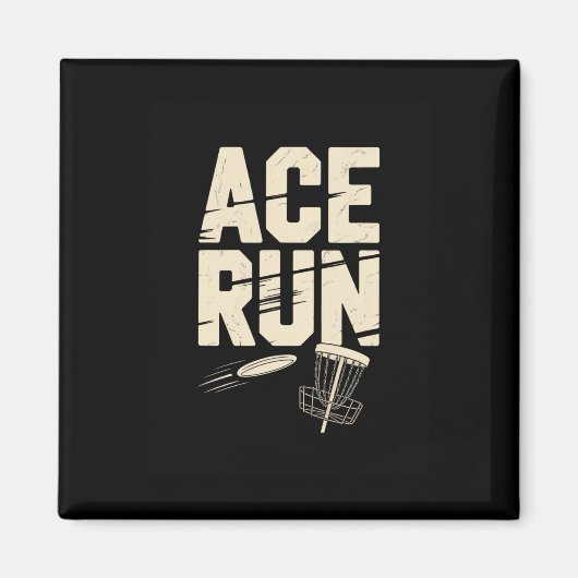 Ace Run Disc Golf Frisbee Sket Ketten Retro Magnet (Vorne)