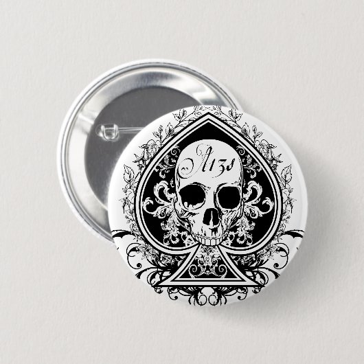 Ace Skull Button (Vorne & Hinten)