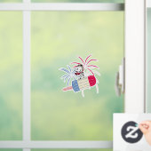 Ace Snoopy auf dem Eis-Pop Fensteraufkleber (Zuhause)