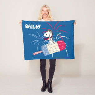 Ace Snoopy auf dem Eis-Pop Fleecedecke