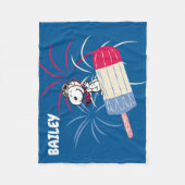 Ace Snoopy auf dem Eis-Pop Fleecedecke (Vorderseite)