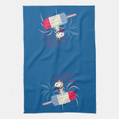 Ace Snoopy auf dem Eis-Pop Geschirrtuch (Vertikal)