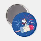 Ace Snoopy auf dem Eis-Pop Magnet (Vorderseite/Rückseite)