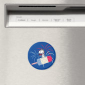 Ace Snoopy auf dem Eis-Pop Magnet (In Situ (Geschirrspüler))