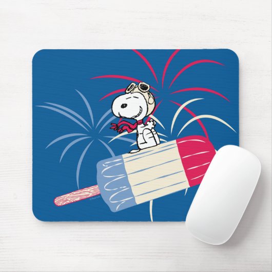 Ace Snoopy auf dem Eis-Pop Mousepad (Mit Mouse)