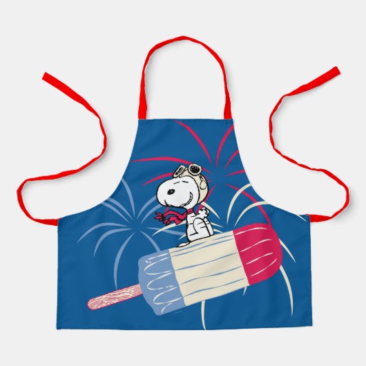 Ace Snoopy auf dem Eis-Pop Schürze (Vorderseite)