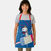 Ace Snoopy auf dem Eis-Pop Schürze (Insitu)