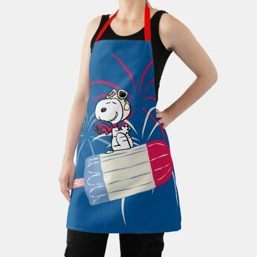 Ace Snoopy auf dem Eis-Pop Schürze (InSitu)