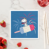 Ace Snoopy auf dem Eis-Pop Serviette (Beispiel)