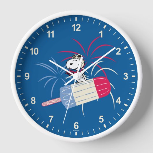 Ace Snoopy auf dem Eis-Pop Uhr (Vorderseite)