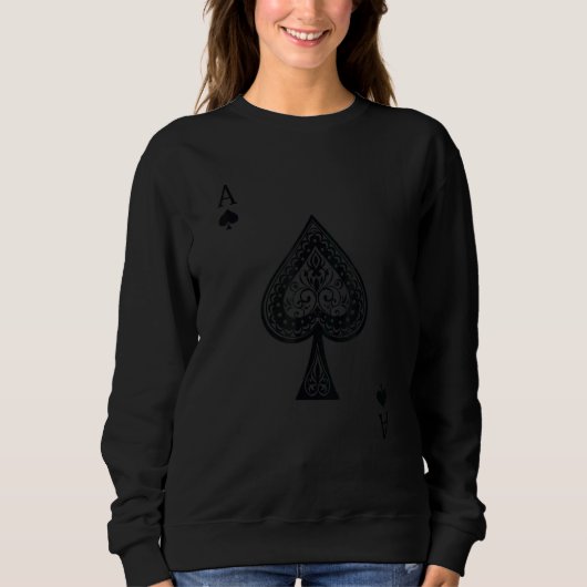 Ace Spades Easy Halloween Costumes Front & Back Sweatshirt (Vorderseite)