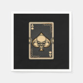 Ace Spades Skull Cards Poker Casino Player Gamblin Serviette (Vorderseite)