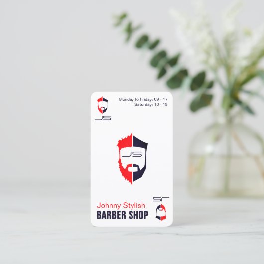 Ace spades style barbers visitenkarte (Stehend Vorderseite)