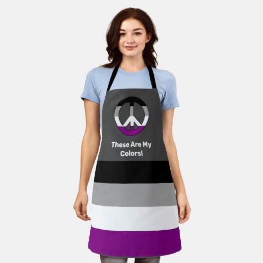 Ace-Stolz-Flag und Friedenszeichen mit einem benut Schürze (Getragen)