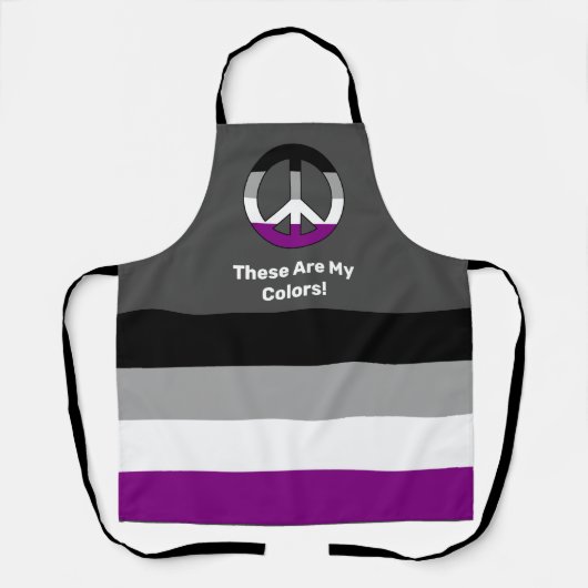 Ace-Stolz-Flag und Friedenszeichen mit einem benut Schürze (Vorderseite)