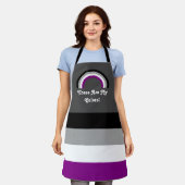 Ace-Stolz-Flag und Regenbogen mit einem benutzerde Schürze (Getragen)