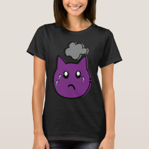 Ace Subtile Asexuelle LGBT Emo Traurige Katze LGBT T-Shirt