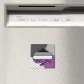 Ace-Symbol für den asexuellen Halbmond mit Flag Magnet (In Situ (Geschirrspüler))
