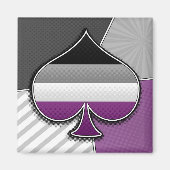 Ace-Symbol für den asexuellen Halbmond mit Flag Magnet (Vorne)