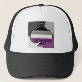 Ace-Symbol für den asexuellen Halbmond mit Flag Truckerkappe
