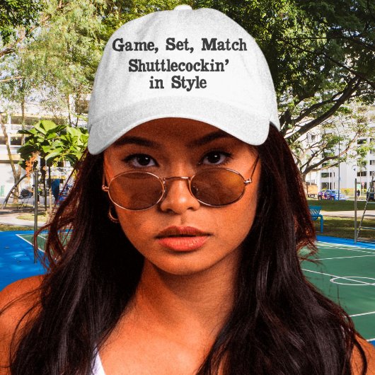 Ace the Style Game - bestickter Badminton Hat Bestickte Baseballkappe