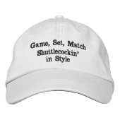 Ace the Style Game - bestickter Badminton Hat Bestickte Baseballkappe (Vorderseite)