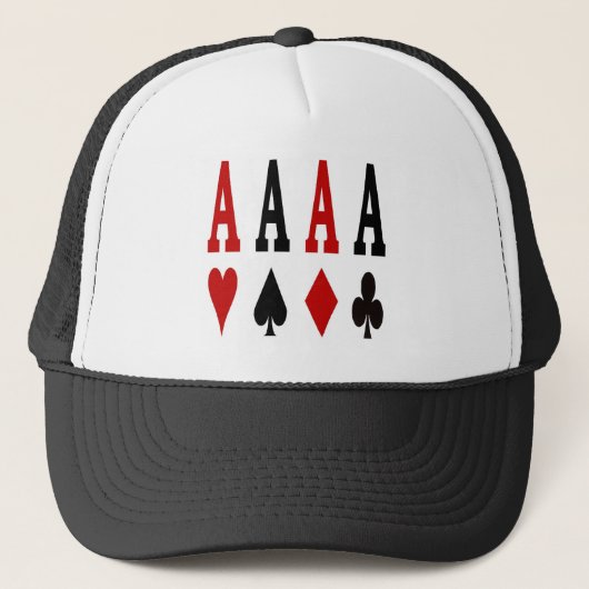 Ace Typ Poker Cap Truckerkappe (Vorderseite)