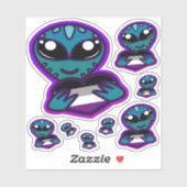 Ace und Stolz Alien Stickers Aufkleber (Blatt)