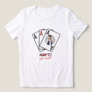 Aced It Almost Abschluss-Shirt - Benutzerdefiniert Tri-Blend Shirt