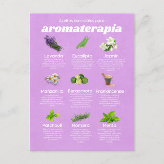 Aceites esenciales aromaterapia español lavanda postkarte