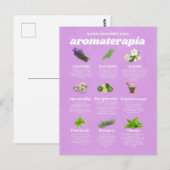 Aceites esenciales aromaterapia español lavanda postkarte (Vorne/Hinten)