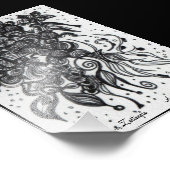 ACEO 4x5 Print Original Artwork. Blume Fotodruck (Ecke)