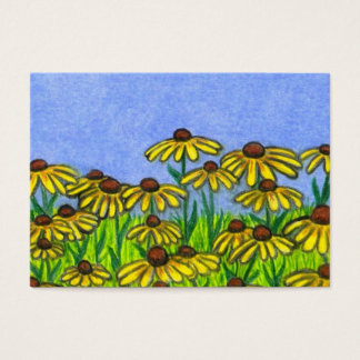 Aceo Art Card ~ Schwarz-mit Augen Susans-Blume
