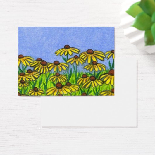 Aceo Art Card ~ Schwarz-mit Augen Susans-Blume (Schreibtisch)