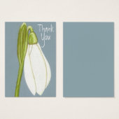Aceo Art Card ~ Snowdrop Danke Karte (Vorne & Hinten)
