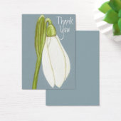 Aceo Art Card ~ Snowdrop Danke Karte (Schreibtisch)