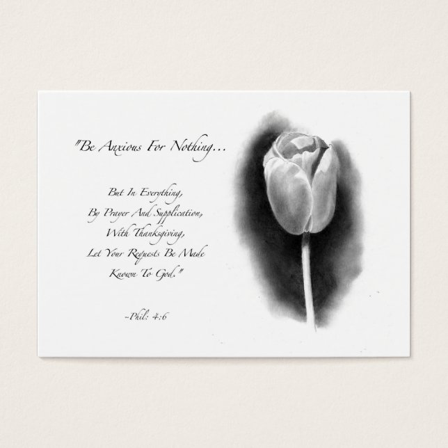 ACEO-GRÖSSE: TULIP: BIBLE VERSION: PENCIL ART (Vorderseite)