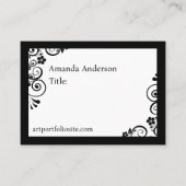 ACEO Template Elegant Professional Artist ATC Info Visitenkarte (Vorderseite)