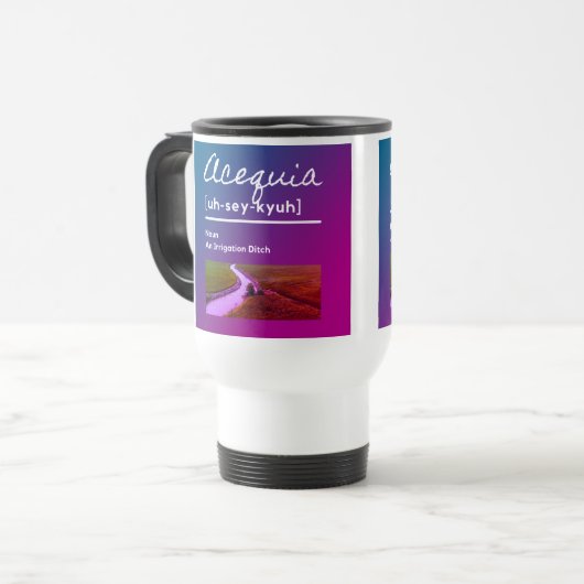 Acequia Travel/Pendlerische Tasse (Vorderseite Links)