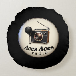 Aces-Aces-Retro Rundes Kissen